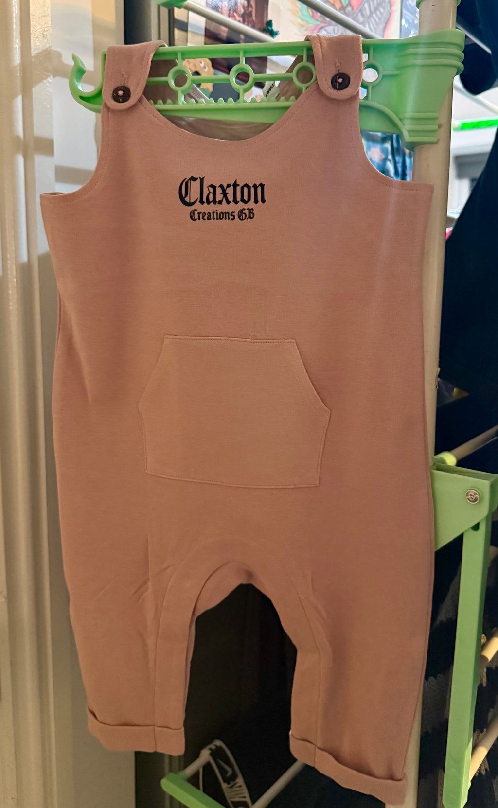 Tiny Terrors- Little Spine flower🖤Pink Romper