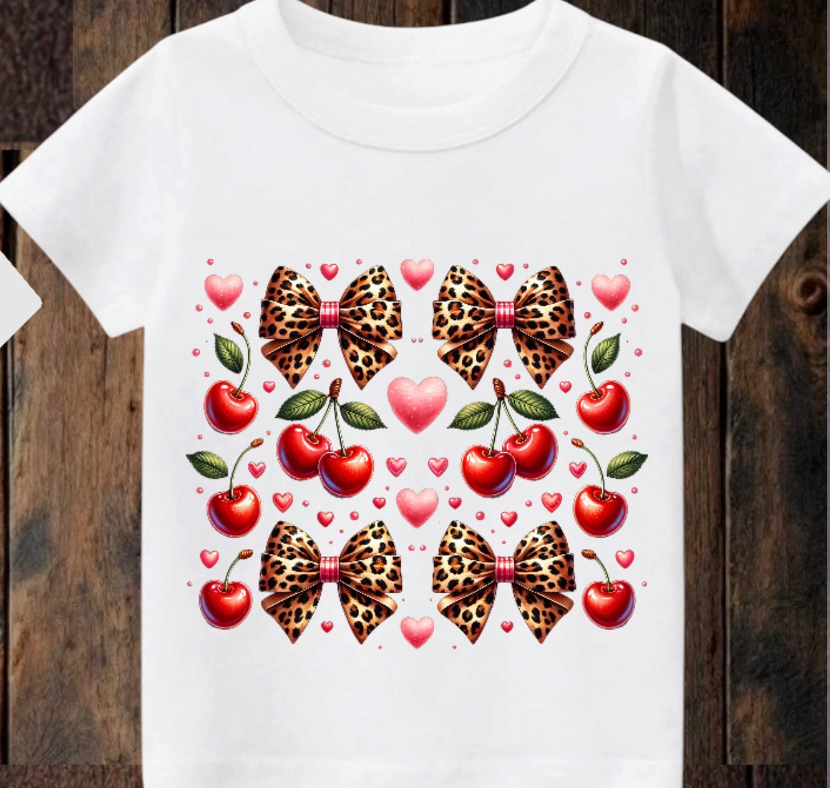 Tiny terror Tee- pretty 🎀 bows & cherries 🍒