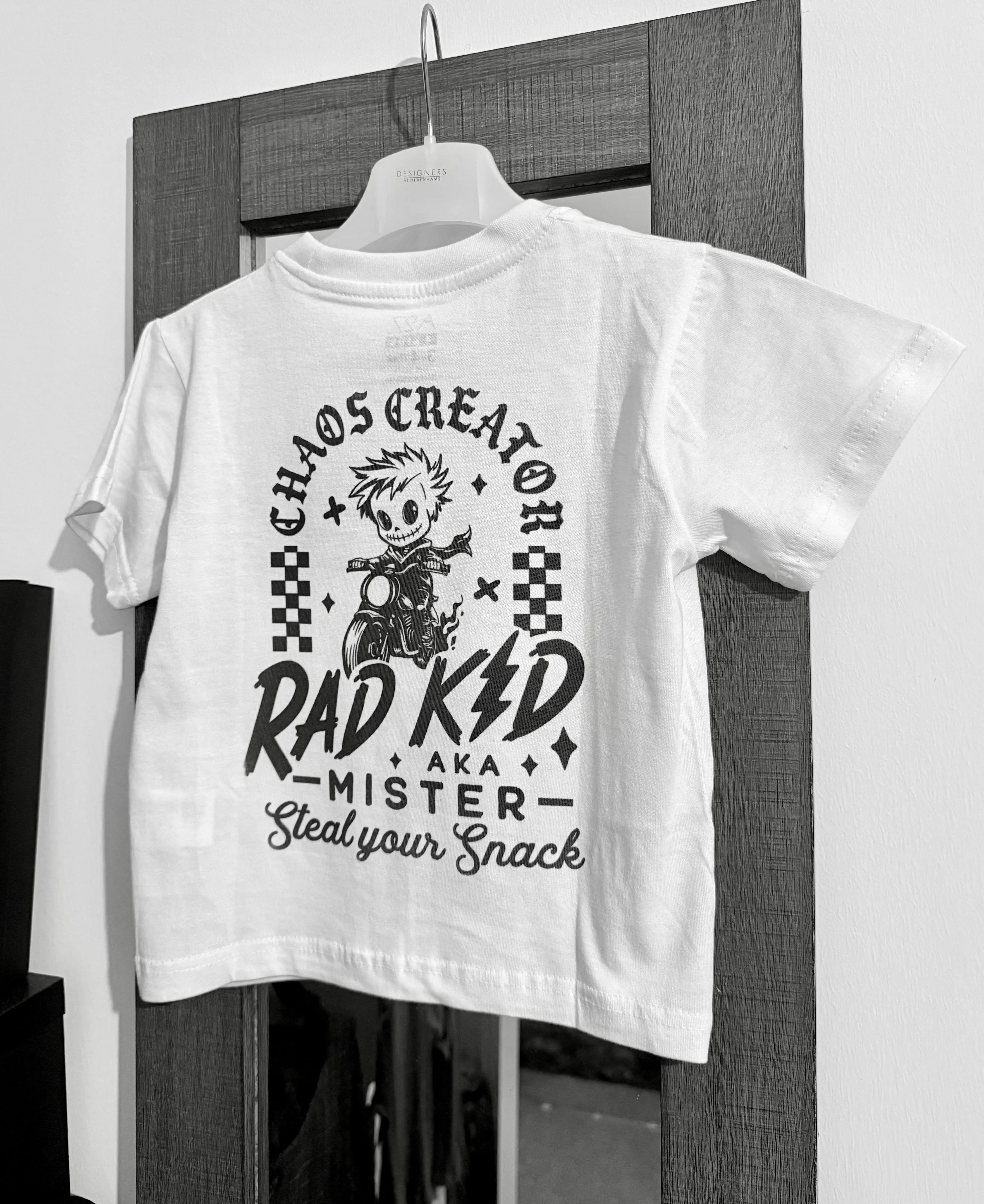 Child Chaos Creator white T-shirt🖤 Claxton Creations GB
