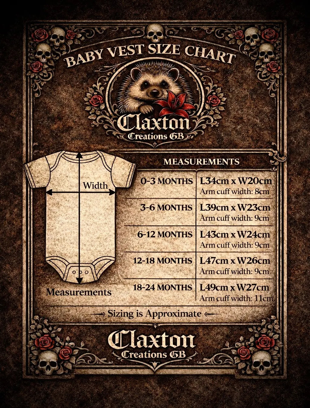 Green & black bat pup🦇 baby vest🖤🦔 Claxton Creations GB