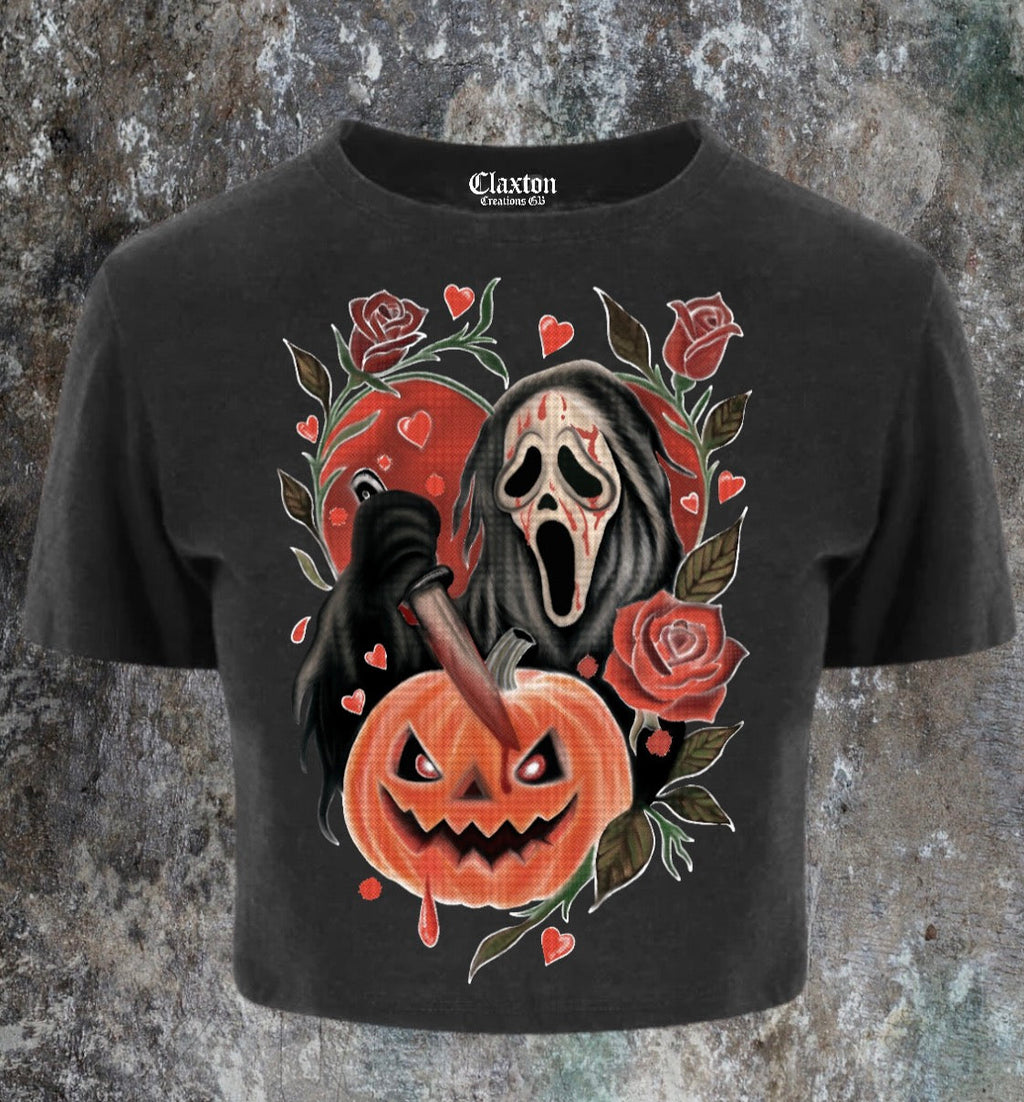 The Scream🔪Patch🎃 — 🖤Cropped Tee Claxton Creations GB