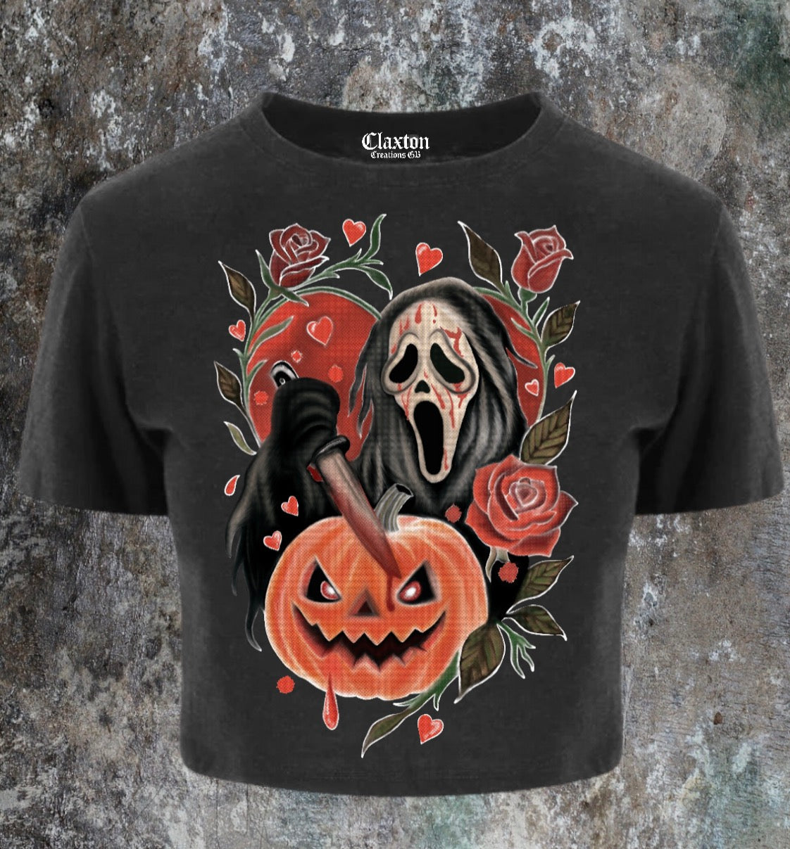 The Scream🔪Patch🎃 — 🖤Cropped Tee Claxton Creations GB