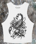 Venomous Bloom WhiteRacer Crop Tee 🦂🌹 Claxton Creations GB