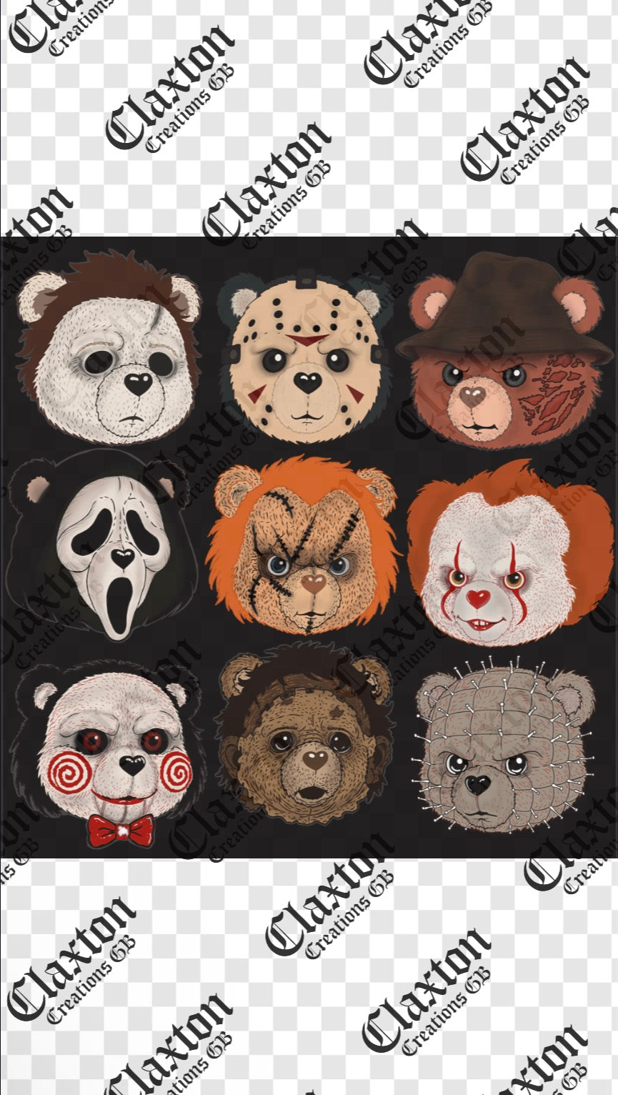 The Scarebears 🔪🧸🖼️- Poster print CCGB Claxton Creations GB