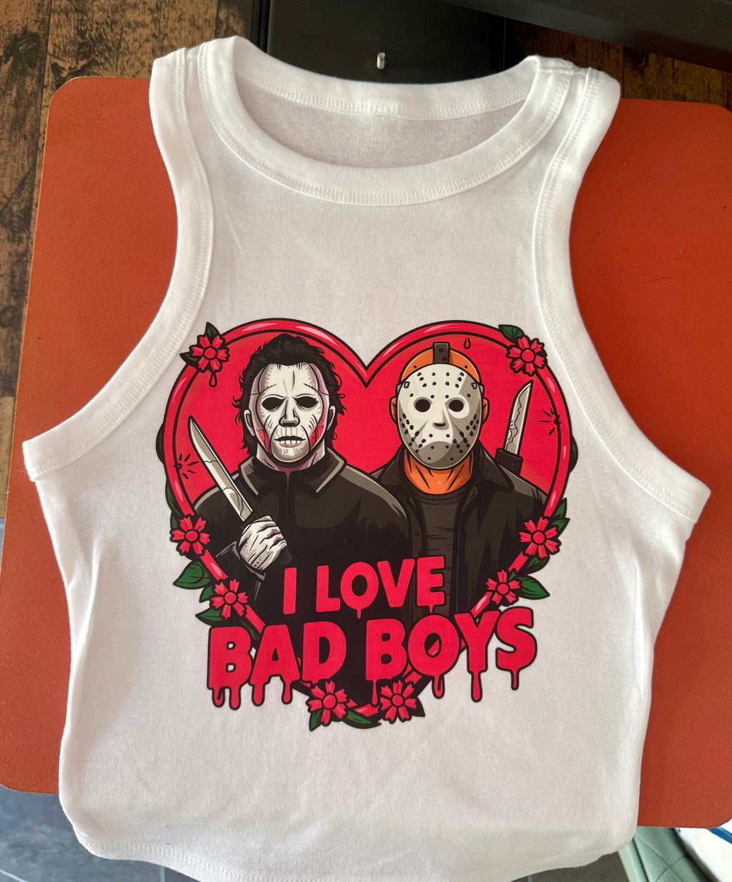 I love Bad Boys Crop Tank Tee❤️🔪 Claxton Creations GB