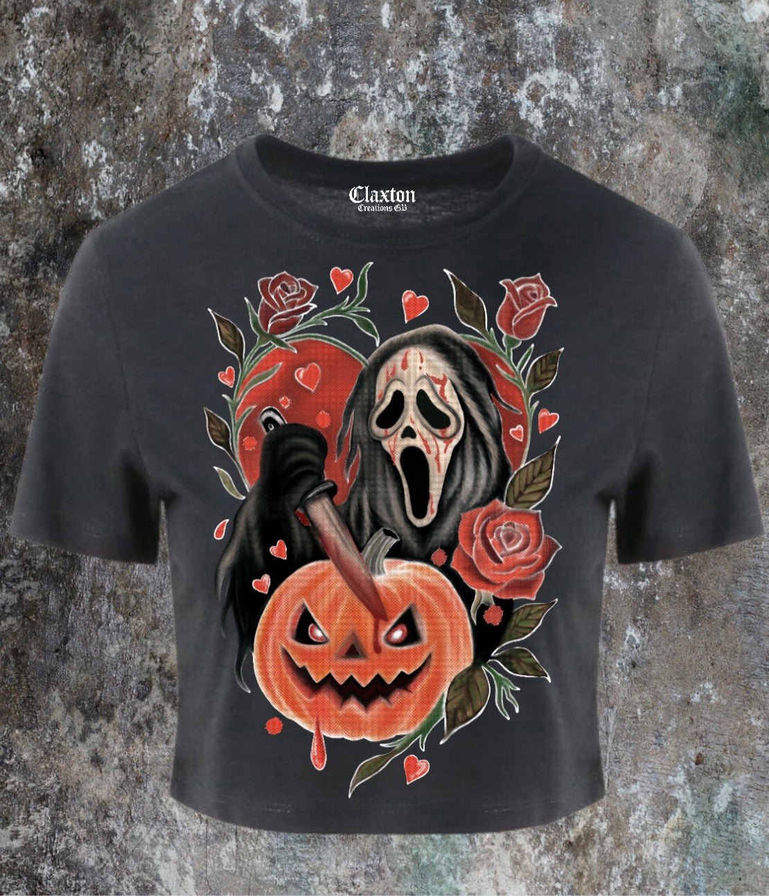 The Scream🔪Patch🎃 — 🖤Cropped Tee Claxton Creations GB