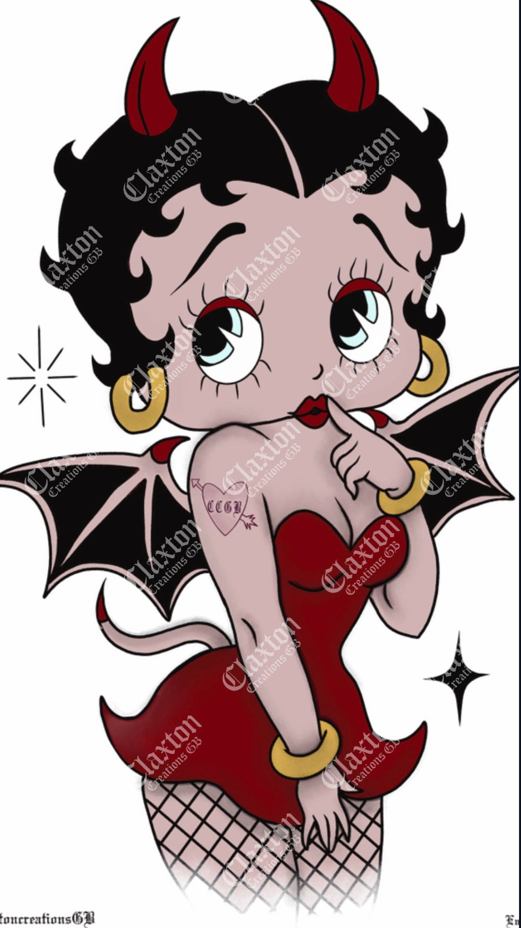 Baddie Boop❤️🖼️- Poster print CCGB (UNFRAMED) Claxton Creations GB