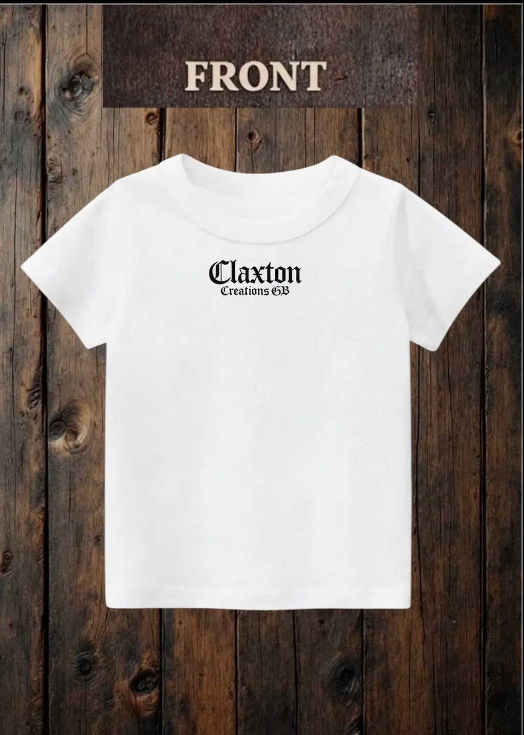 Tiny terrors- What’s your favourite scary movie?- white Tee Claxton Creations GB
