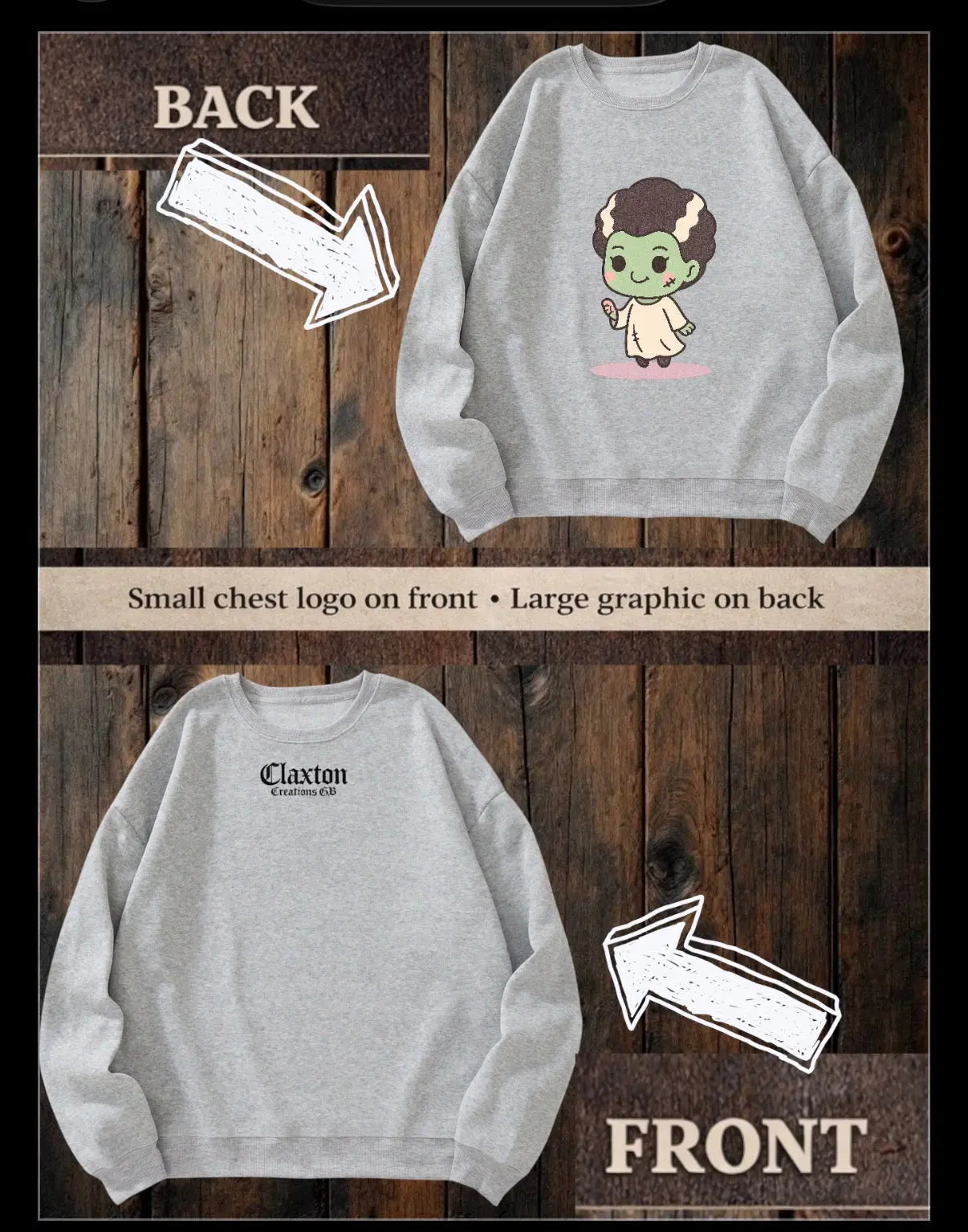 ClaxtoncreationsGB- Chibi Horror sweater Claxton Creations GB