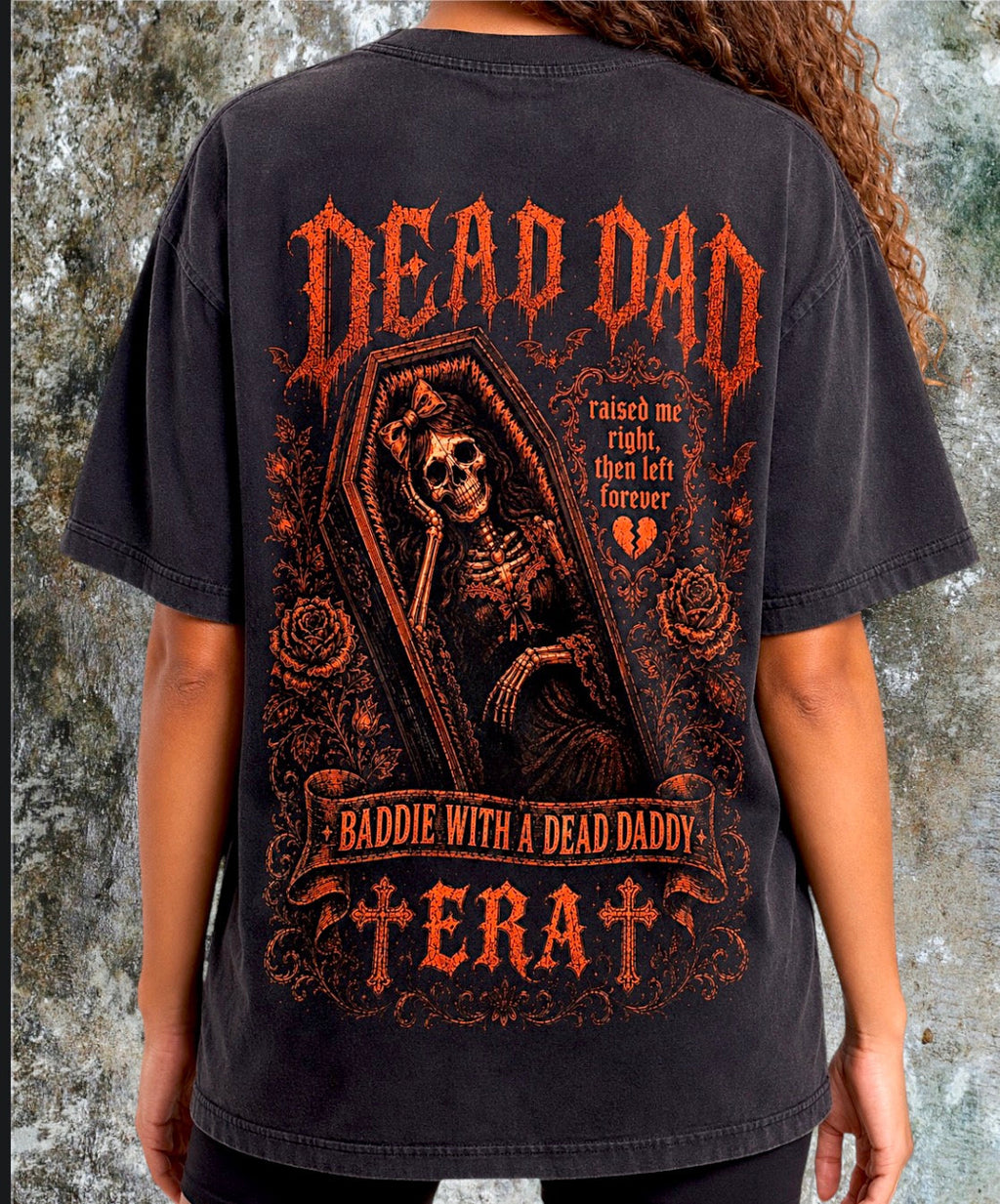 Baddie With a Dead Daddy❤️ – Oversized Vintage Tee Claxton Creations GB