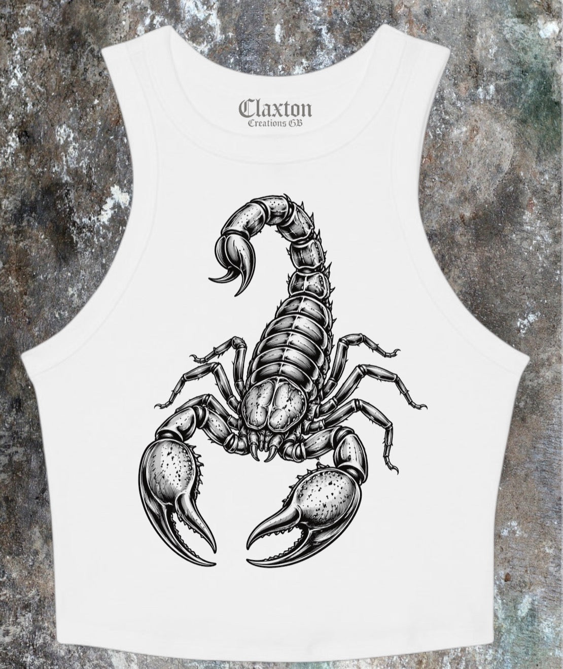 Scorpion Racer crop Tee🦂 Claxton Creations GB