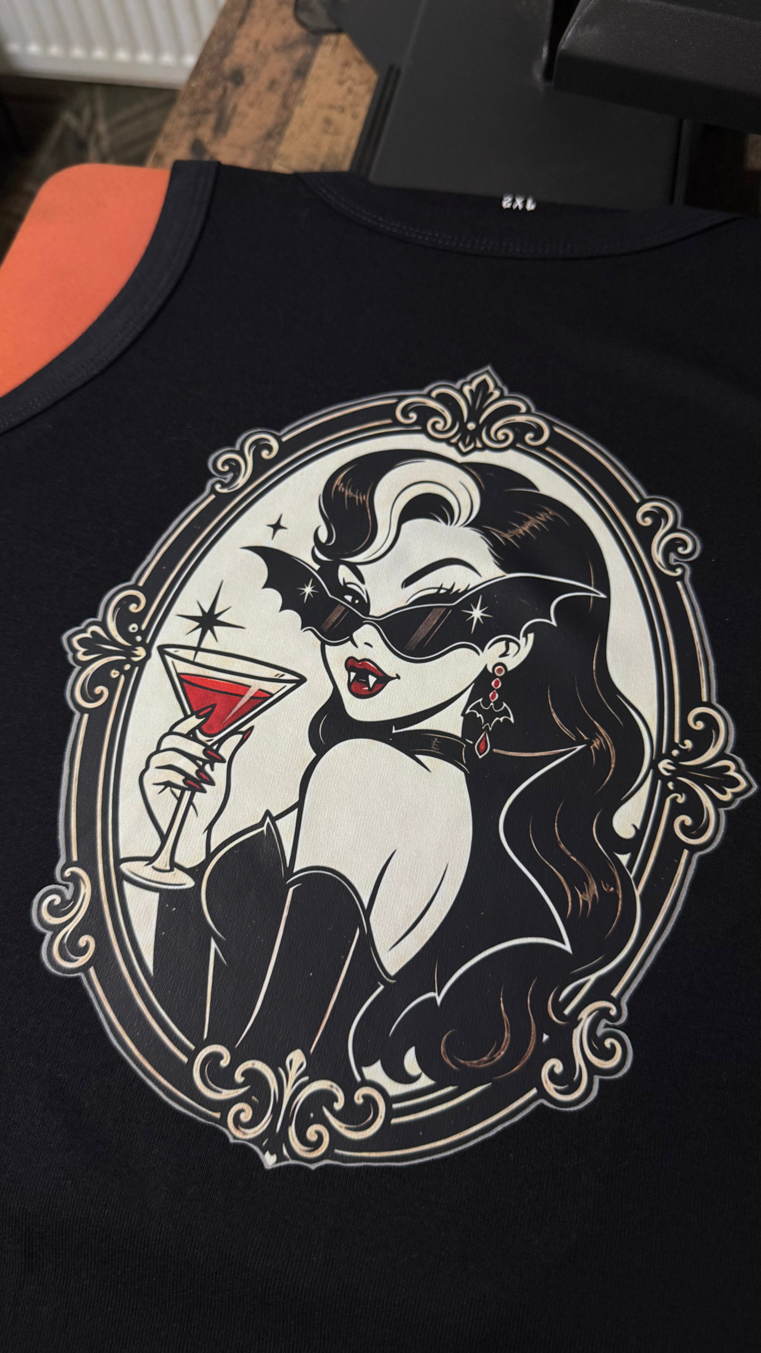 Fangtini Crop Tank Tee🦇🍸❤️ Claxton Creations GB