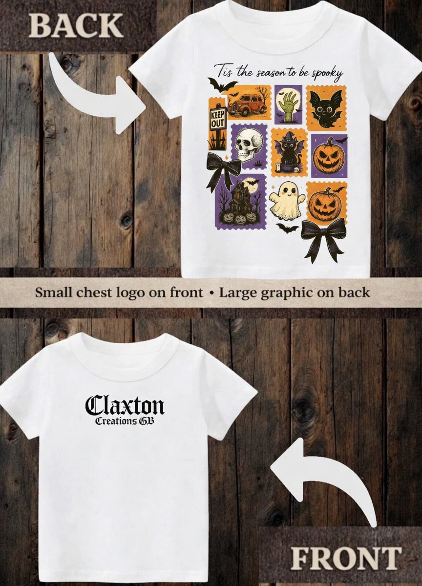 Tiny terror Tee- ‘Tis the season to be spooky’ 👻 postcards