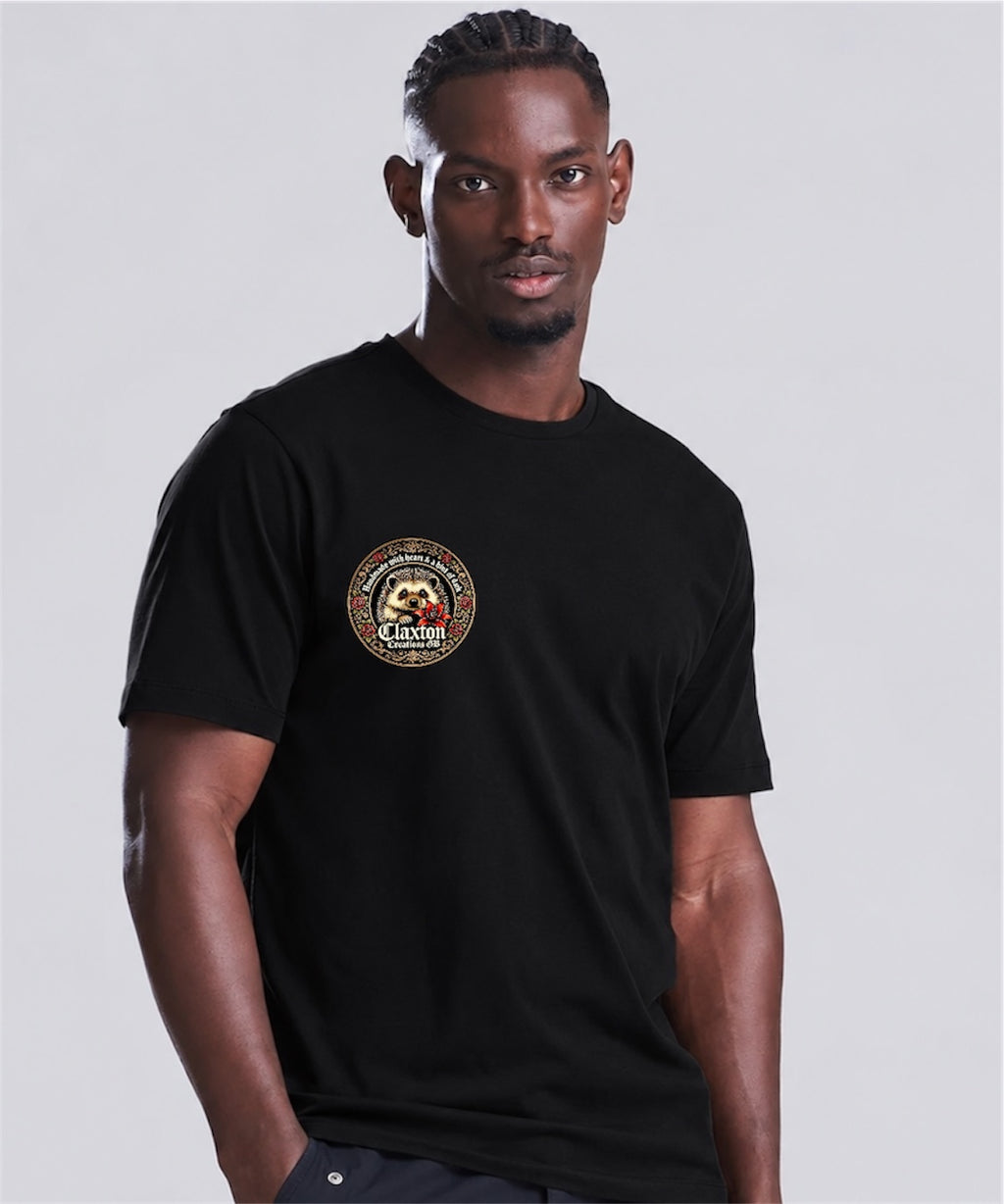 Claxton Creations GB -Customised Collection logo Black Tee