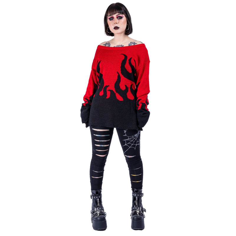Heartless FLAMETHROWER JUMPER - RED/BLACK Claxton Creations GB