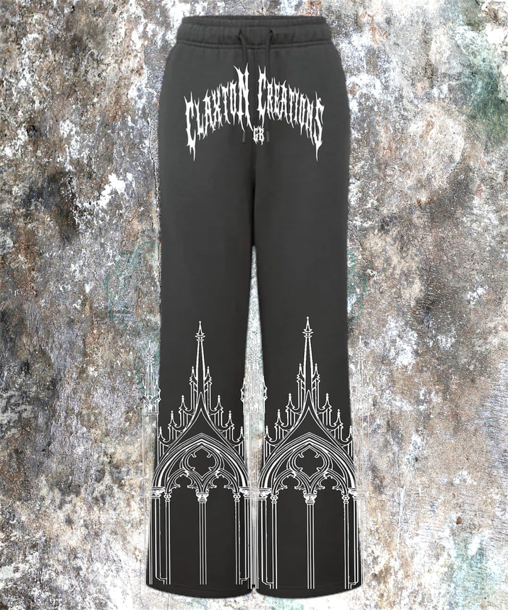 🖤 CCGB: CATHEDRAL COMFIES ⛪️WIDE LEG JOGGERS 🖤 Claxton Creations GB
