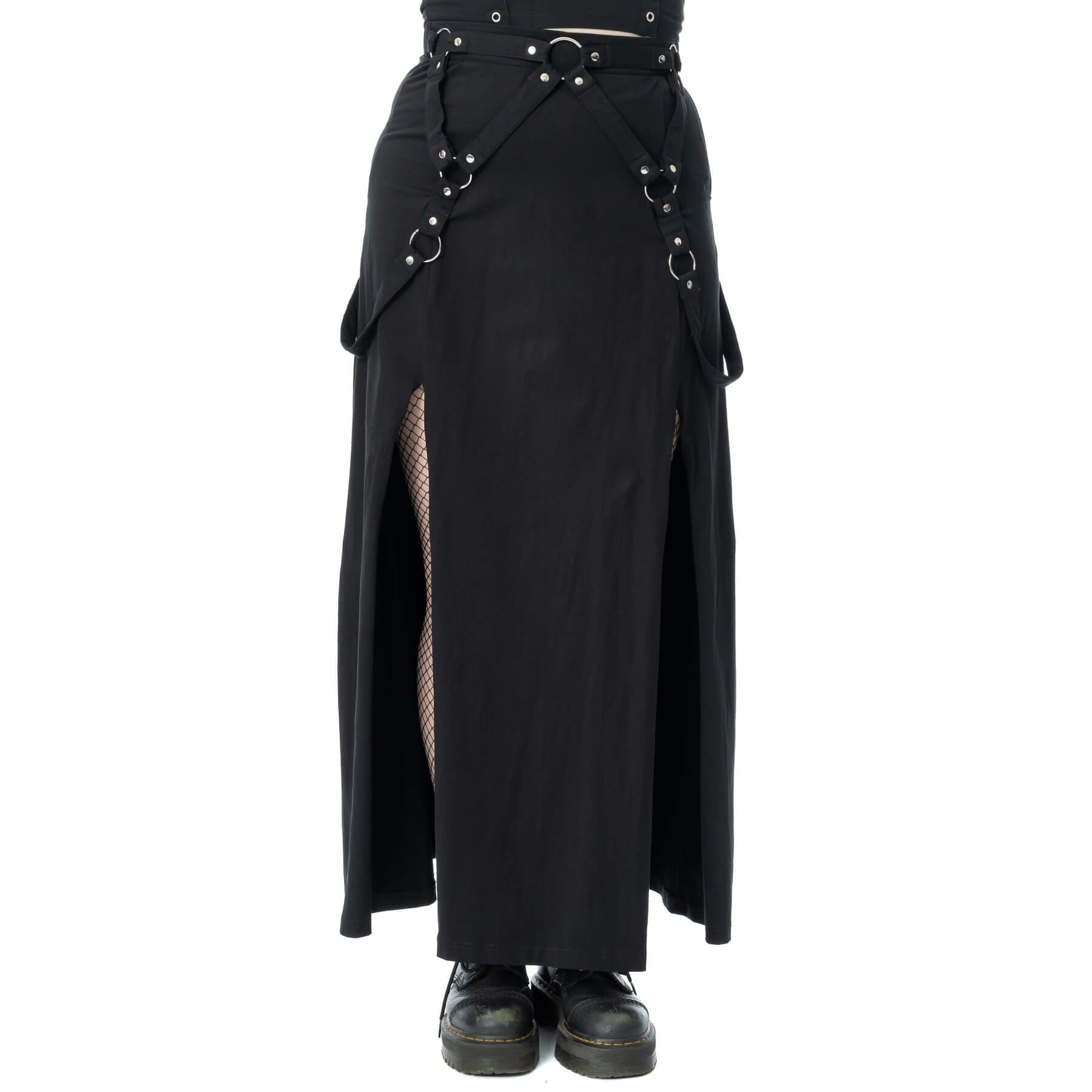 Poizen industries AMARANTH MAXI SKIRT - BLACK Claxton Creations GB