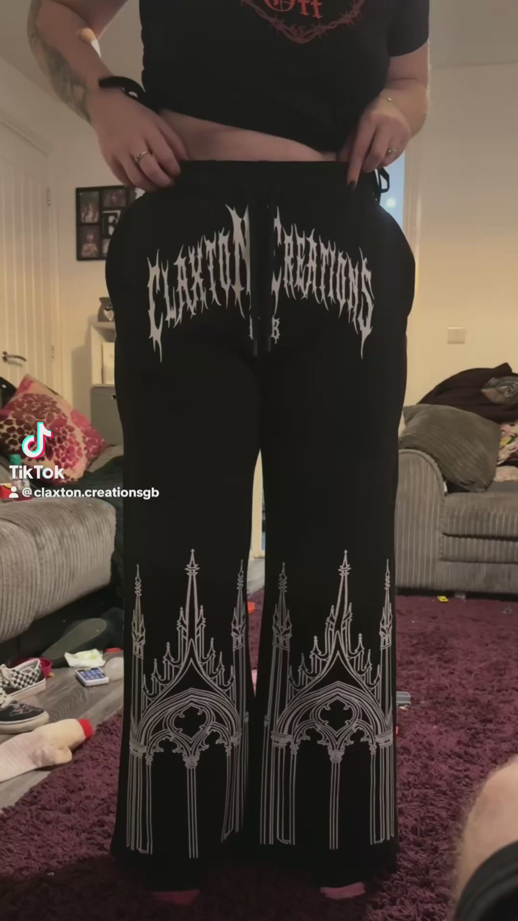 🖤 CCGB: CATHEDRAL COMFIES ⛪️WIDE LEG JOGGERS 🖤
